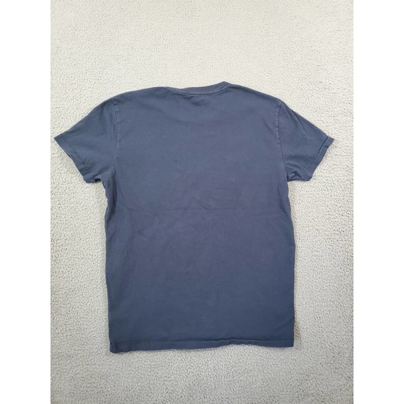 Aeropostale Shirt Mens Medium Blue Short Sleeve Spell Out Chest Logo Preppy Aero - Picture 6 of 9